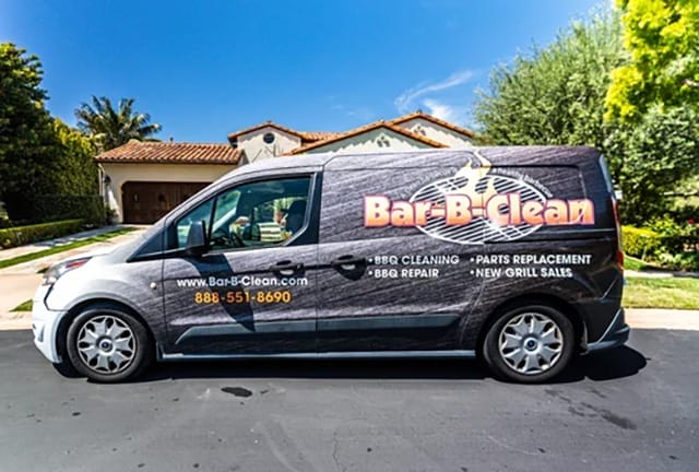 Bar-B-Clean branded vehicle